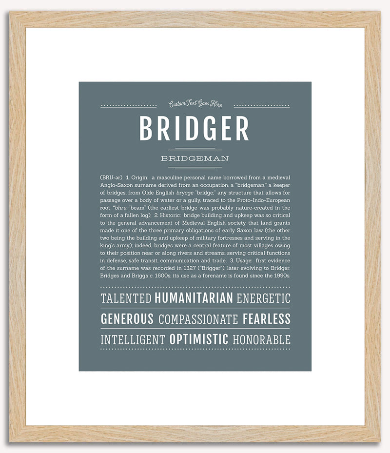 Bridger | Name Art Print