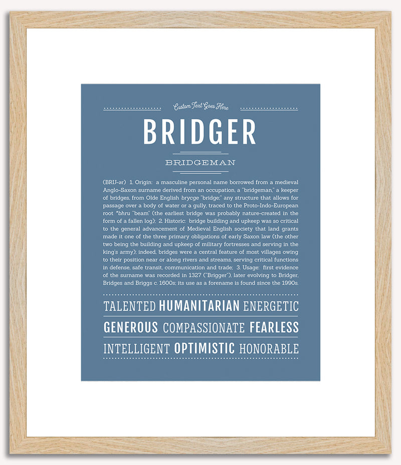 Bridger | Name Art Print