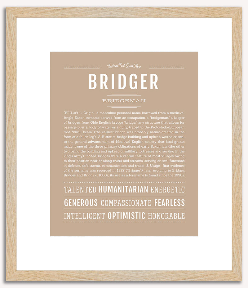 Bridger | Name Art Print