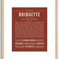 Bridgette | Name Art Print