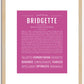 Bridgette | Name Art Print