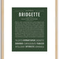 Bridgette | Name Art Print