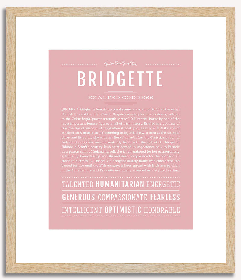 Bridgette | Name Art Print