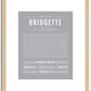 Bridgette | Name Art Print