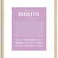 Bridgette | Name Art Print