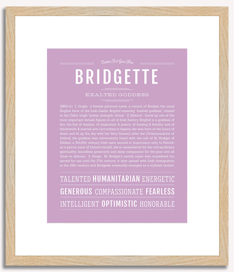 Bridgette | Name Art Print