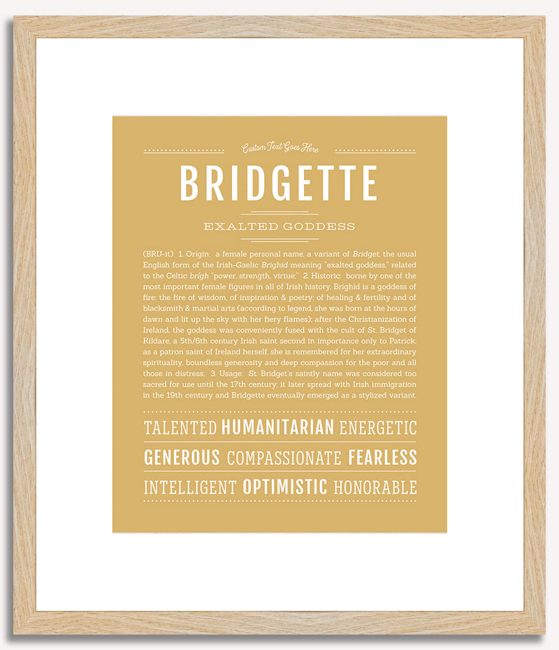 Bridgette | Name Art Print