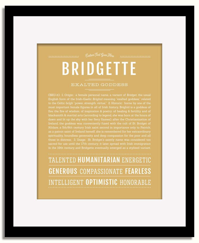 Frame Options | Matte Gold | Black Frame, Matted