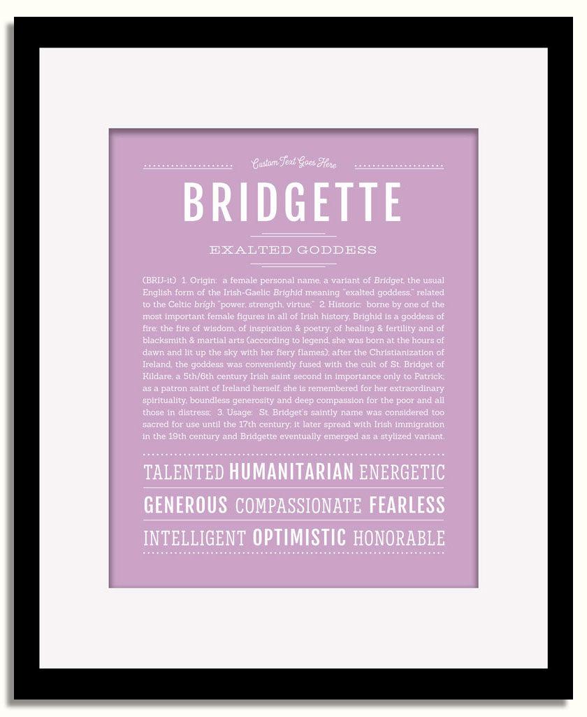 Frame Options | Lilac | Black Frame, Matted