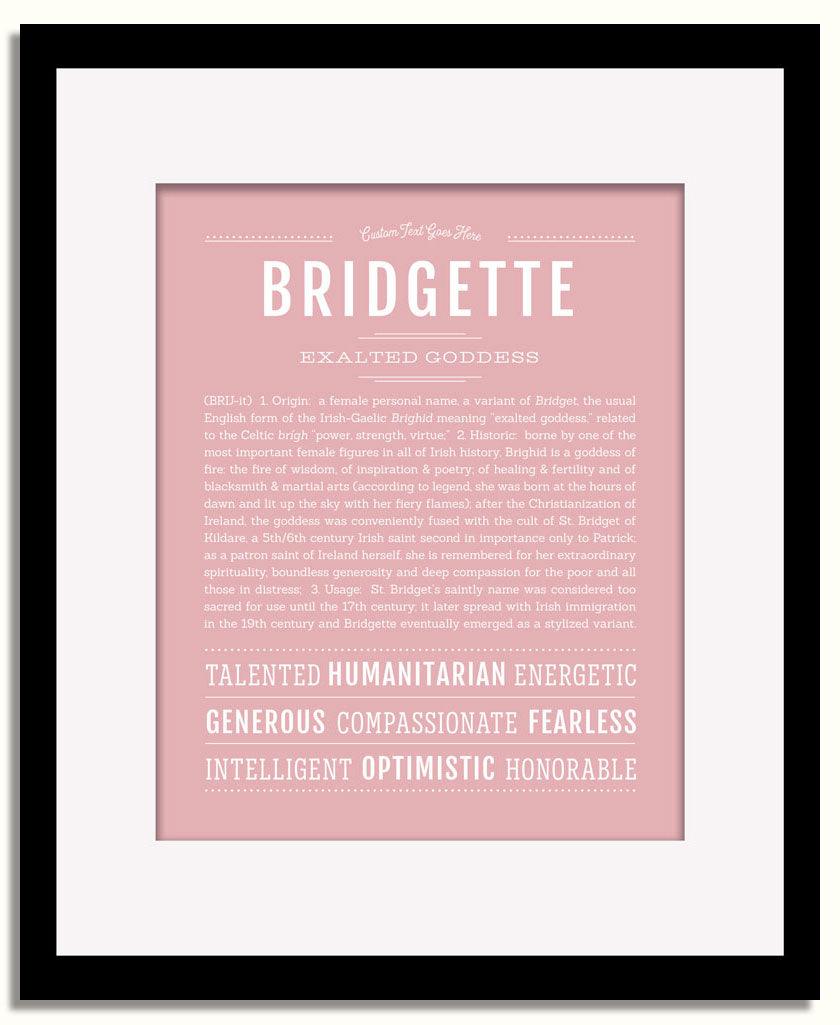 Frame Options | Dusty Rose | Black Frame, Matted