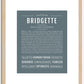 Bridgette | Name Art Print