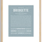 Bridgette | Name Art Print