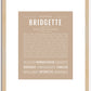 Bridgette | Name Art Print