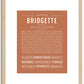 Bridgette | Name Art Print