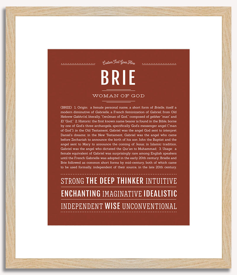 Brie | Name Art Print