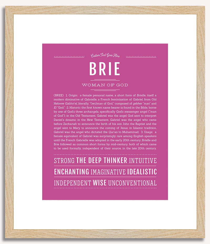 Brie | Name Art Print