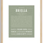 Briella | Name Art Print