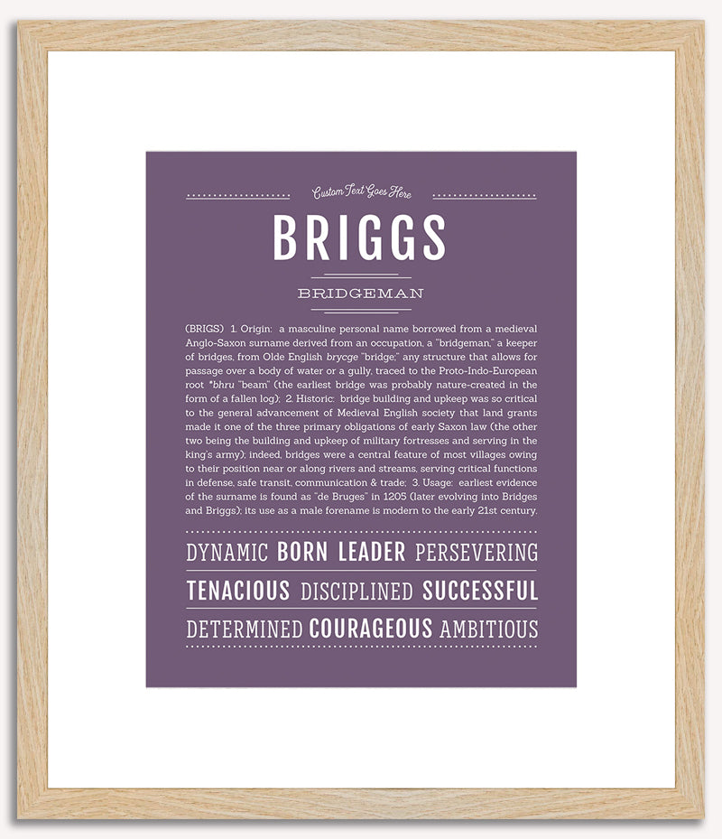 Briggs | Name Art Print