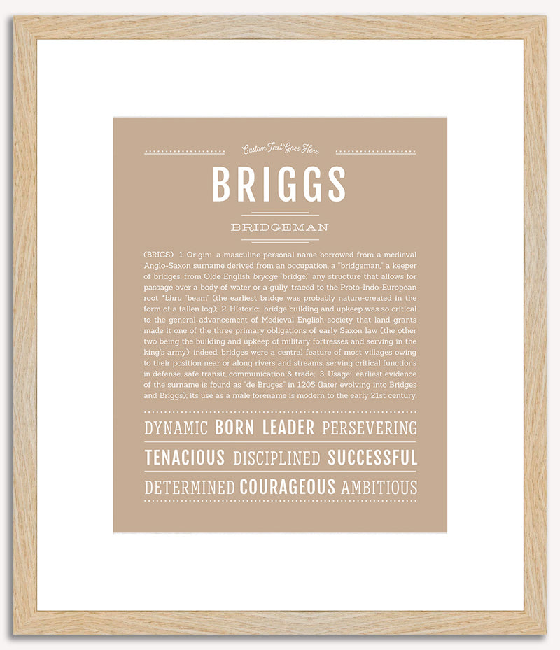 Briggs | Name Art Print