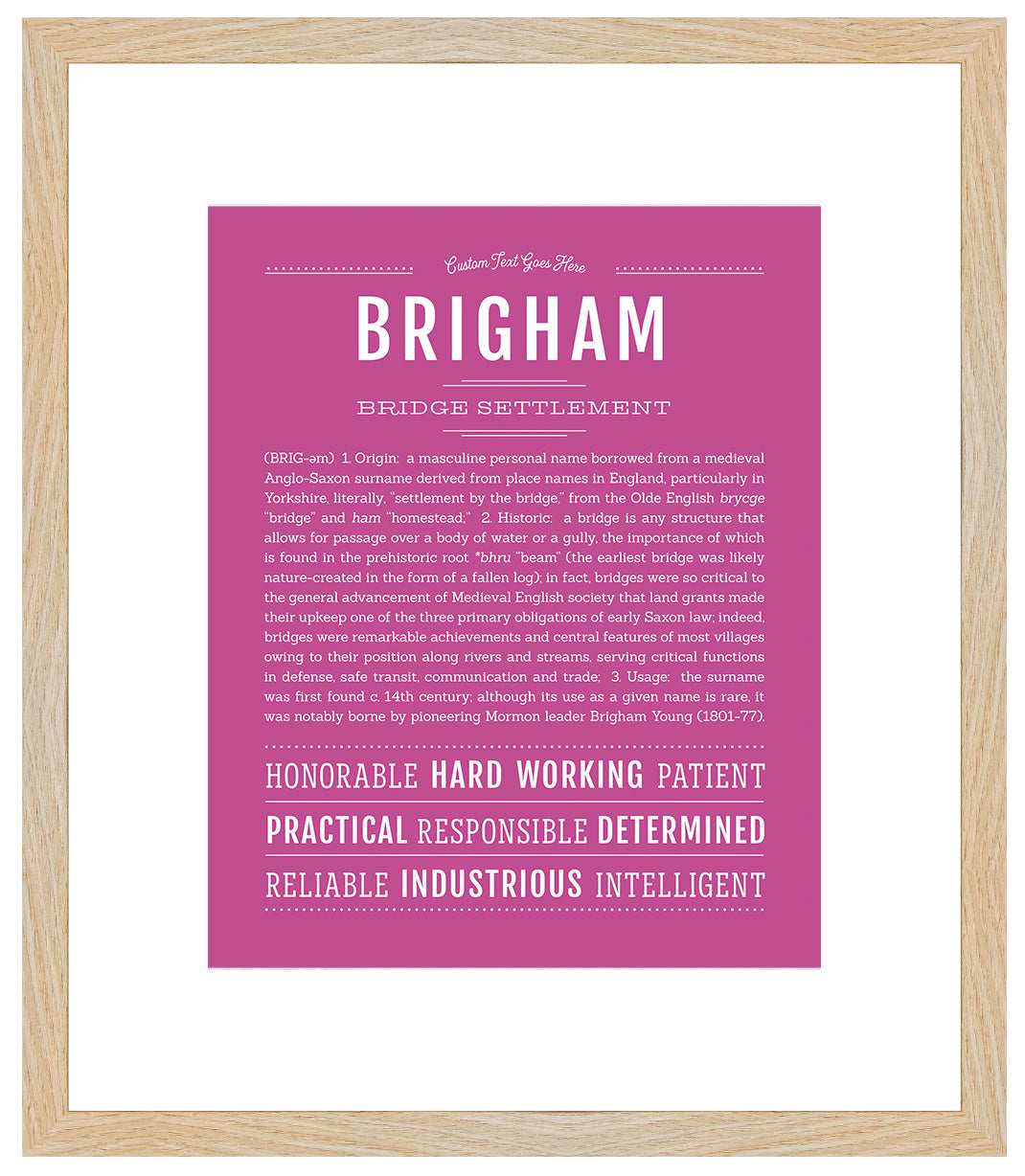 Brigham | Name Art Print