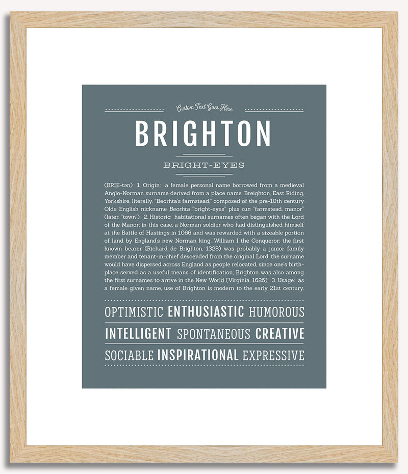 Brighton (male) | Name Art Print