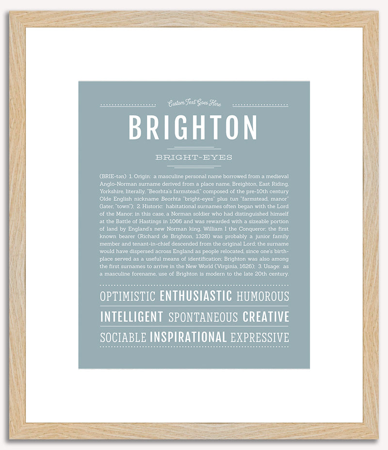 Brighton (male) | Name Art Print