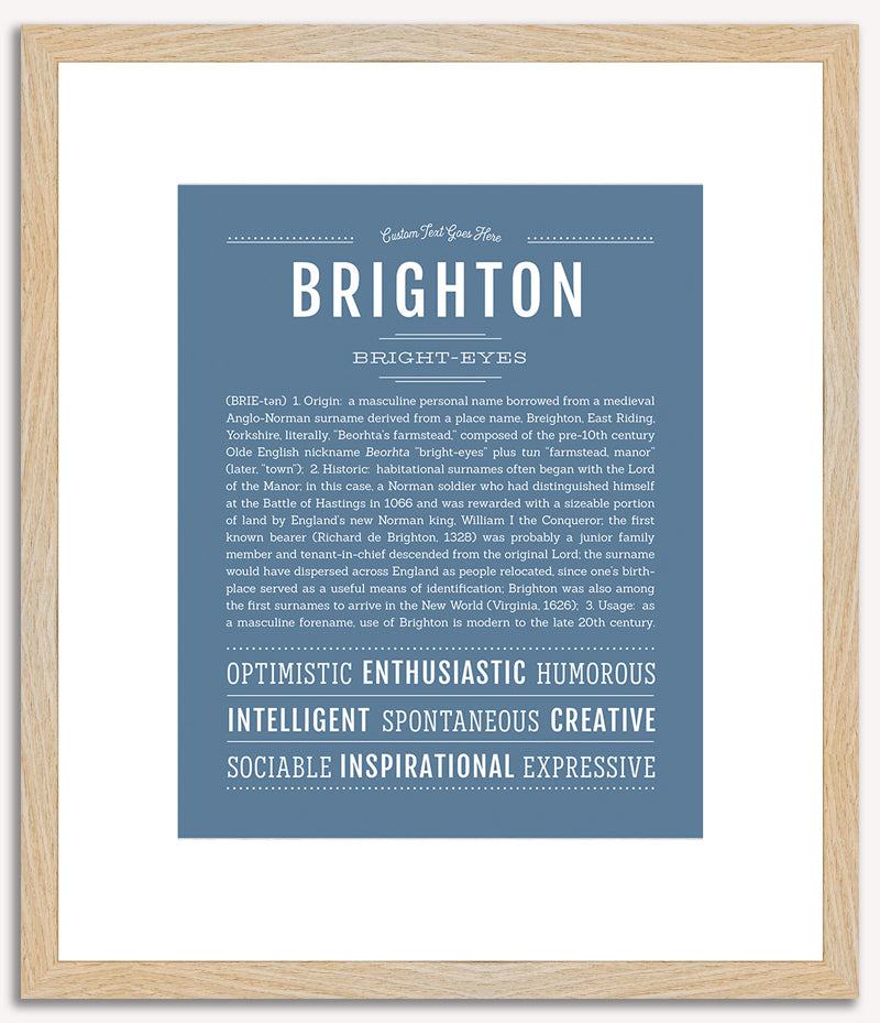 Brighton (male) | Name Art Print