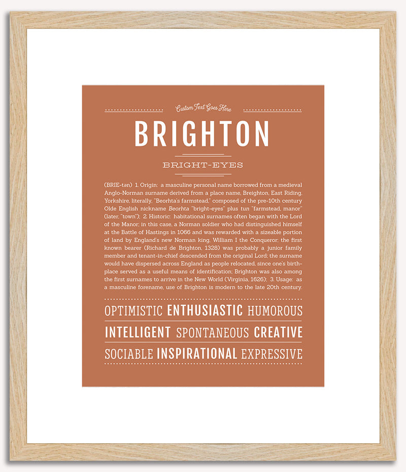 Brighton (male) | Name Art Print