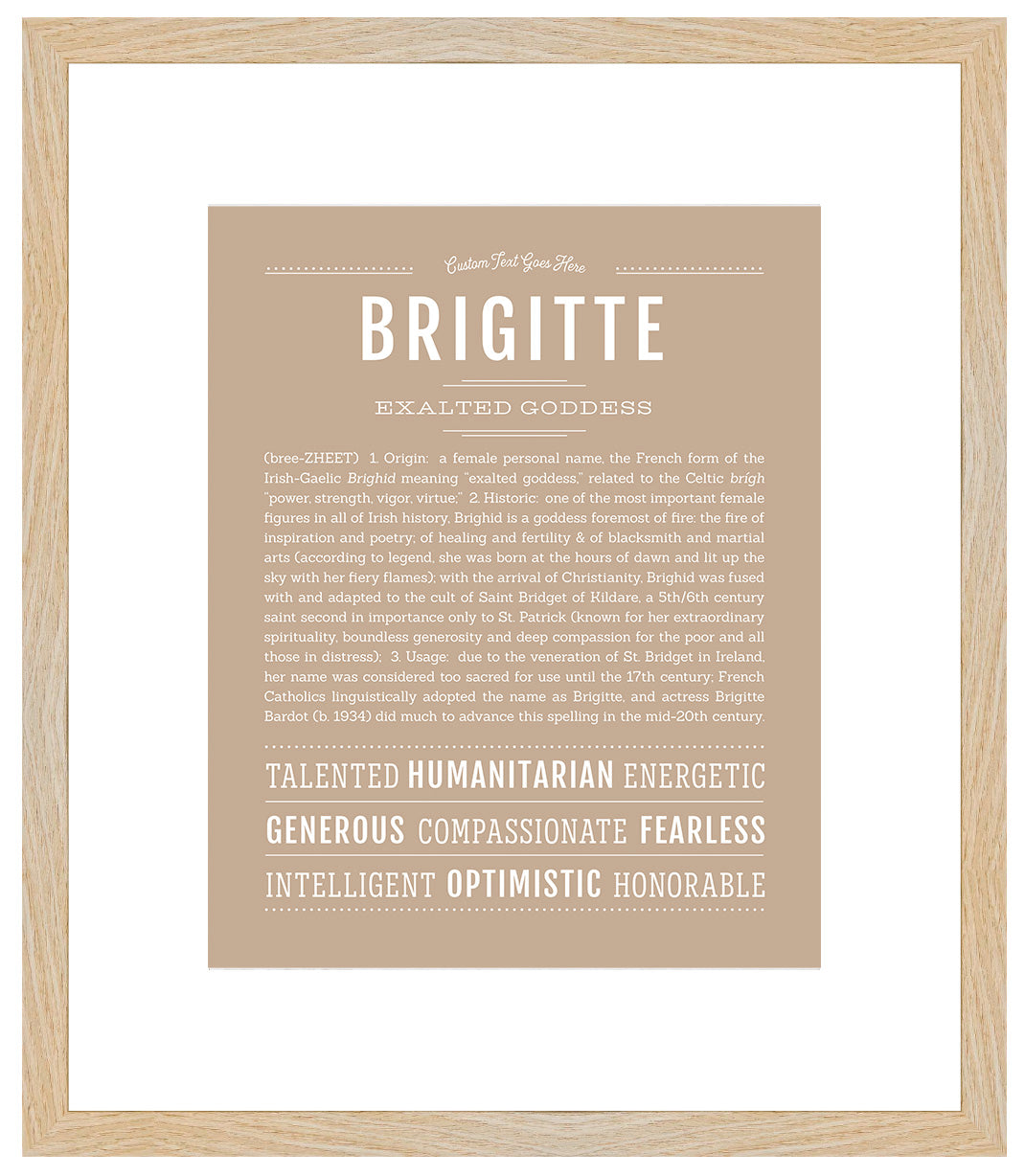 Brigitte | Name Art Print