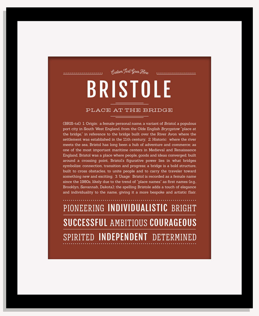 Bristole | Name Art Print