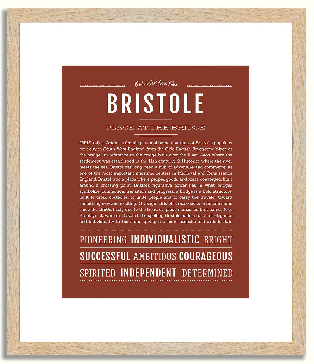 Bristole | Name Art Print