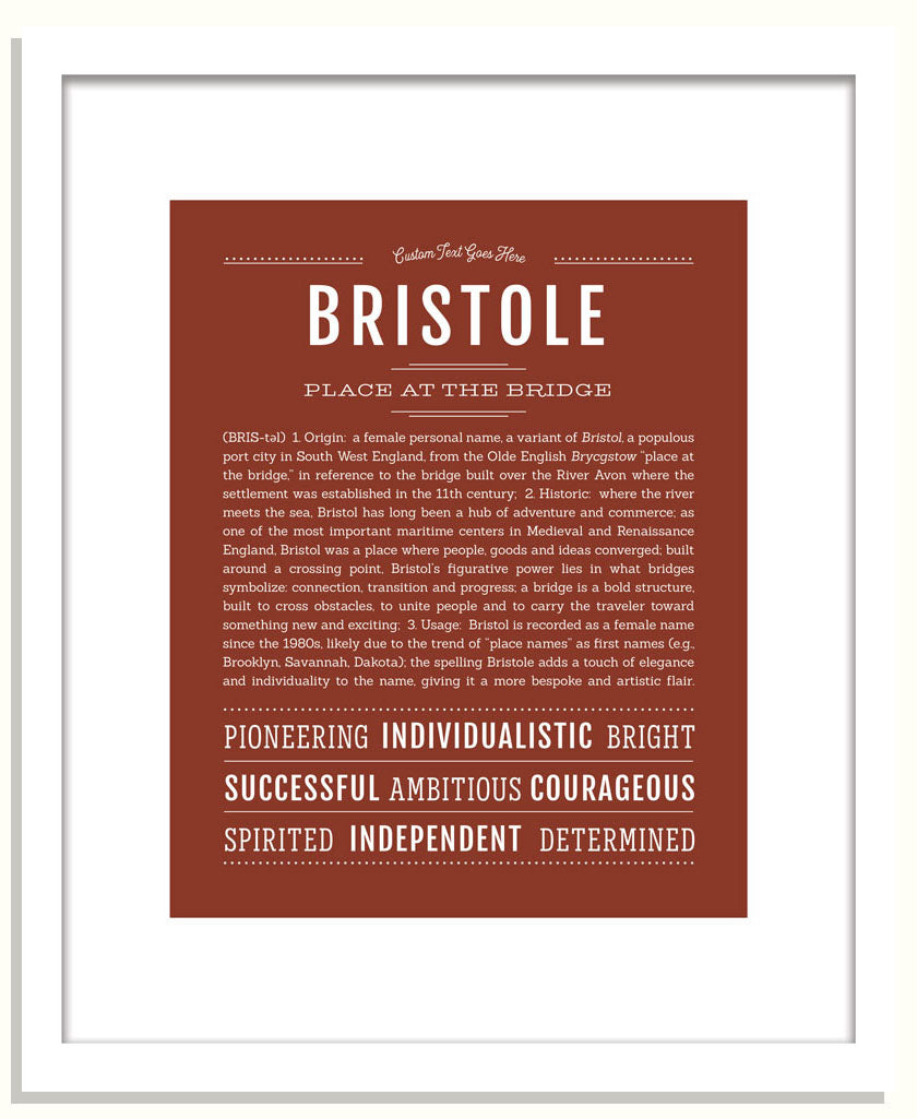 Bristole | Name Art Print