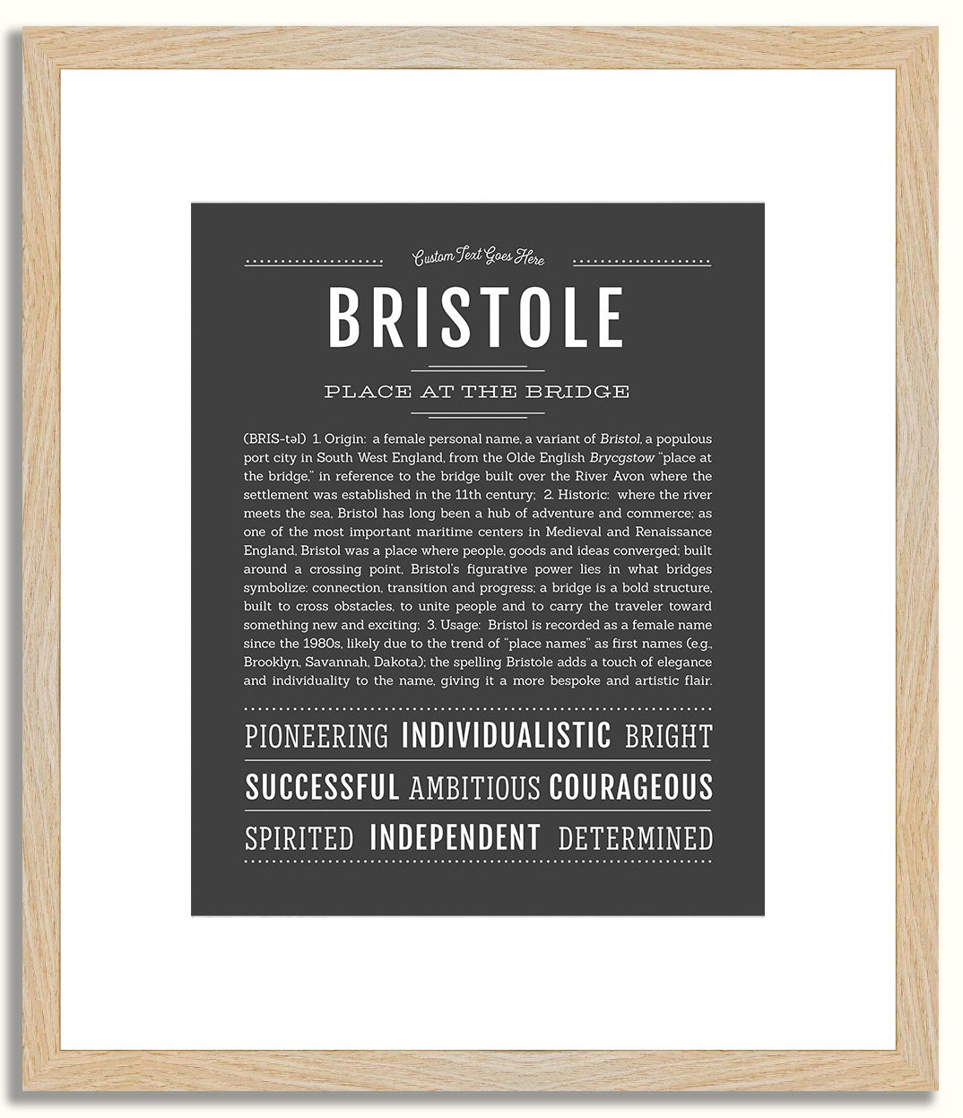 Bristole | Name Art Print