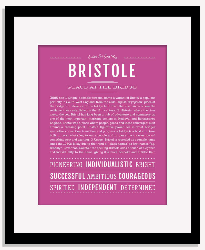 Bristole | Name Art Print