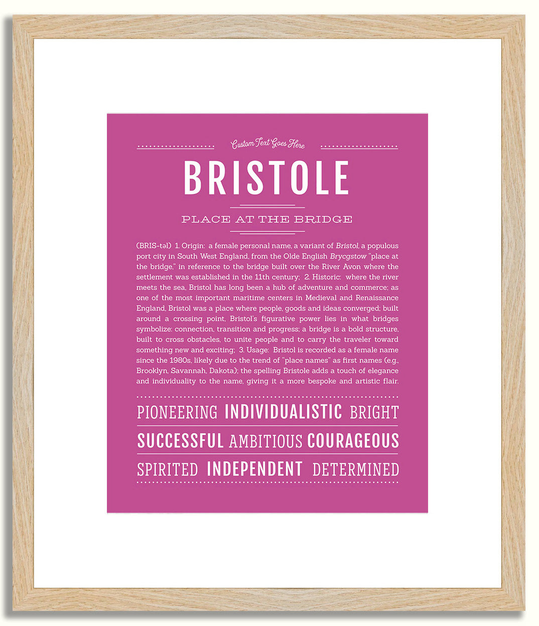 Bristole | Name Art Print