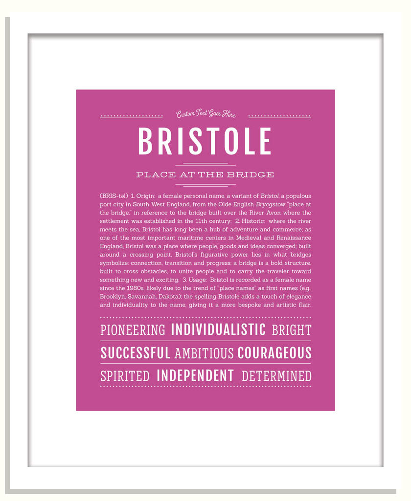Bristole | Name Art Print