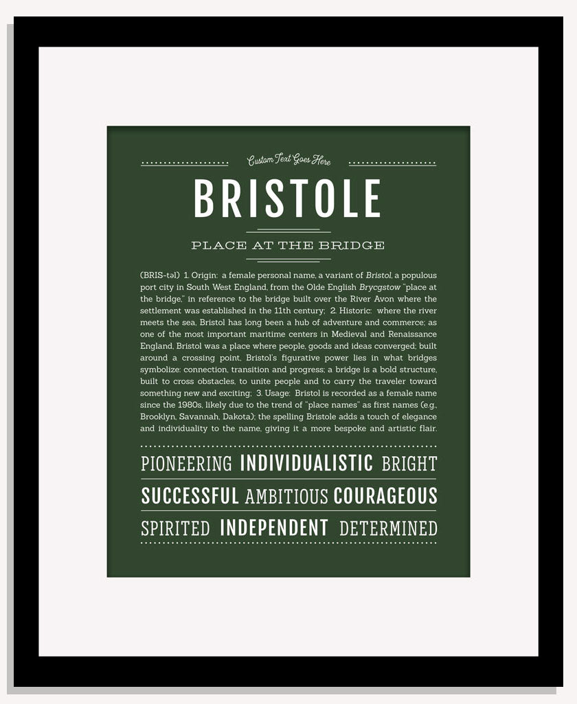Bristole | Name Art Print