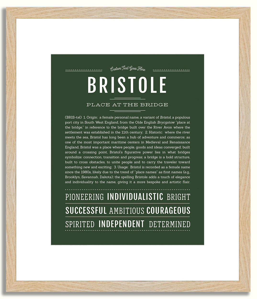 Bristole | Name Art Print
