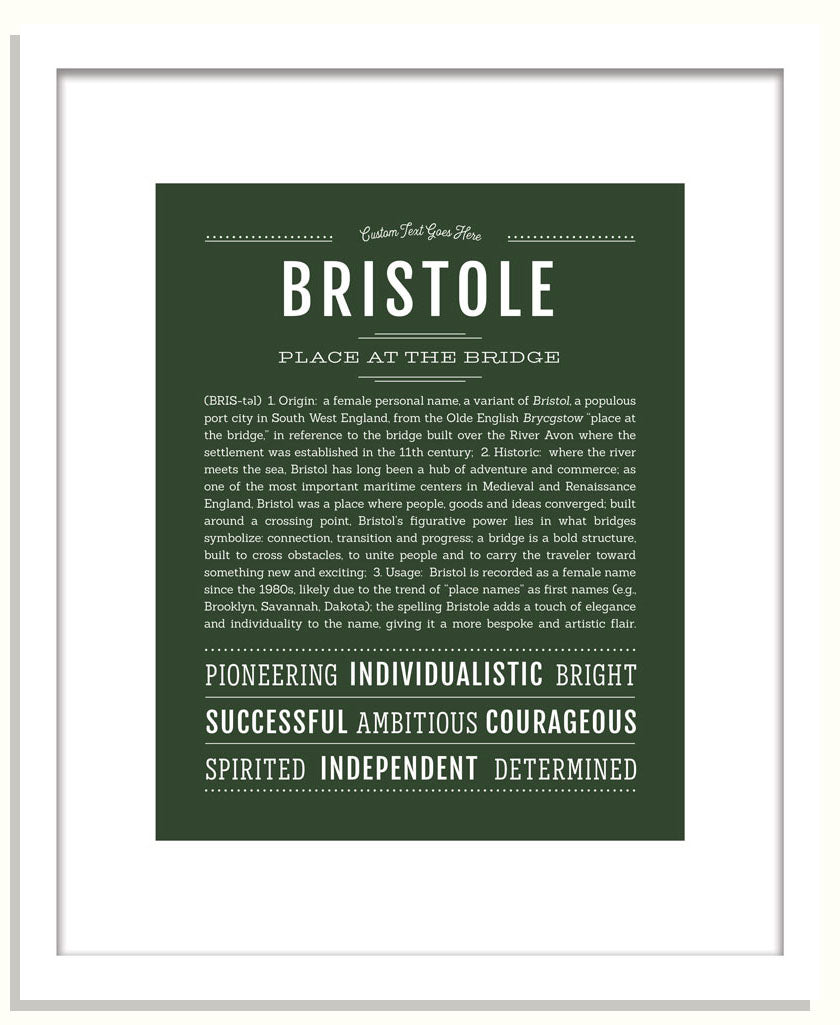 Bristole | Name Art Print