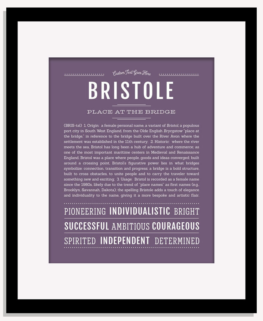 Bristole | Name Art Print