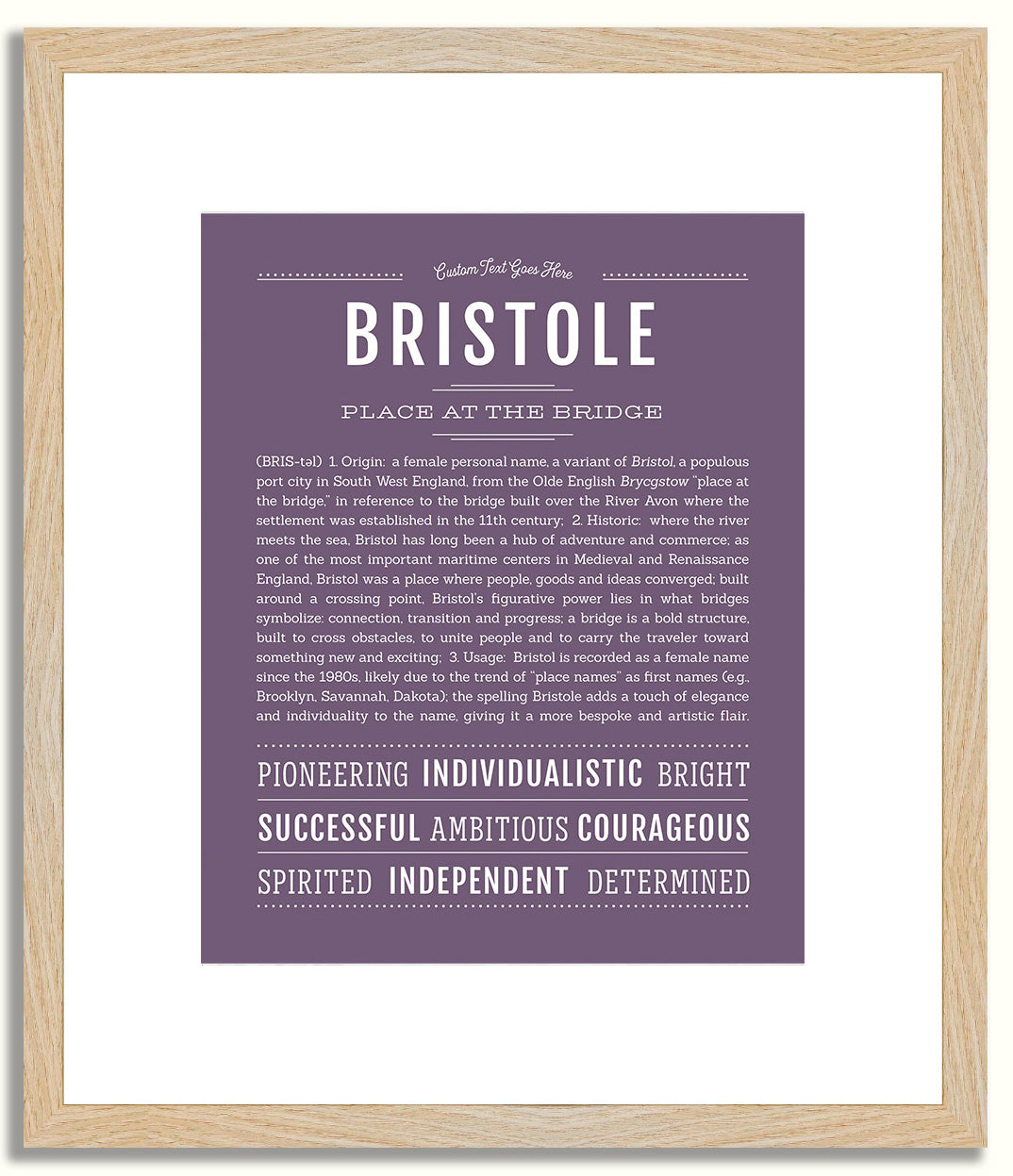 Bristole | Name Art Print