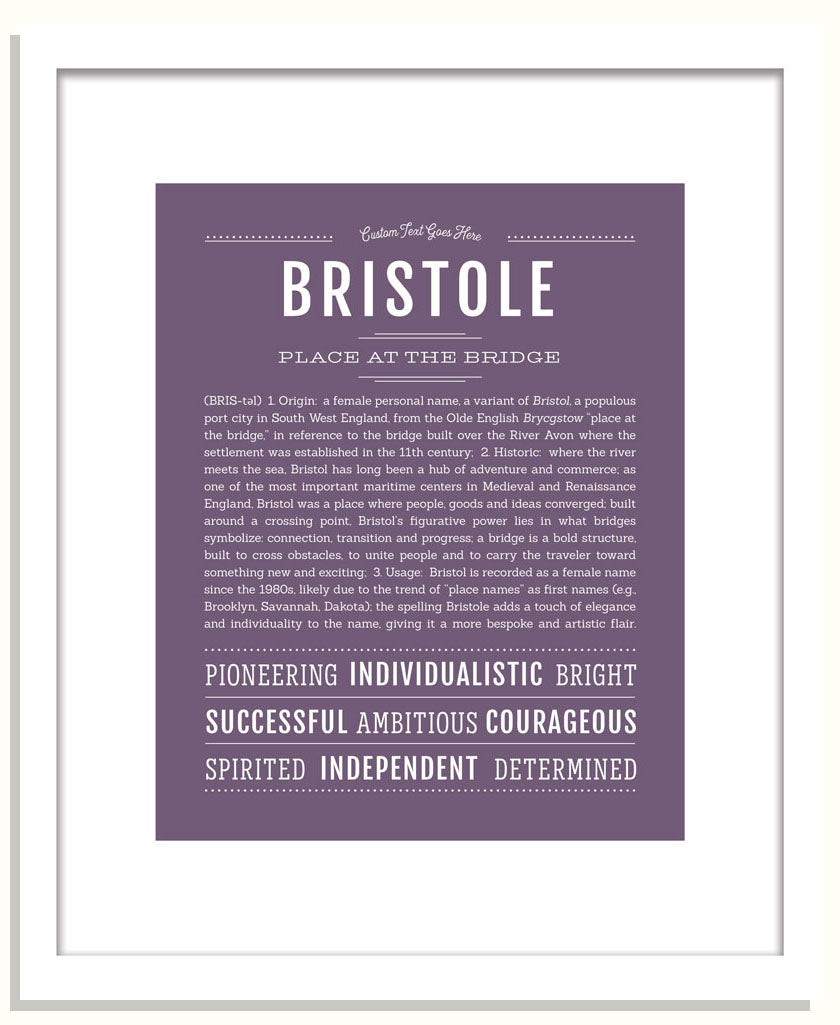 Bristole | Name Art Print
