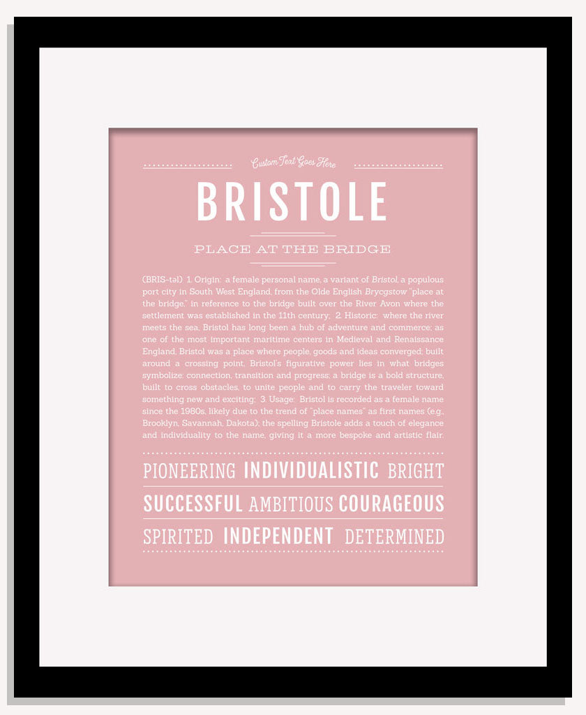 Bristole | Name Art Print