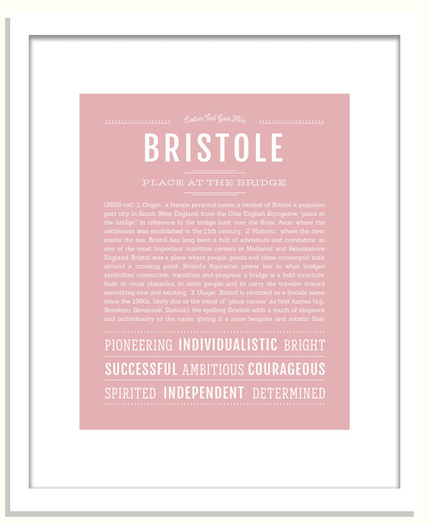 Bristole | Name Art Print