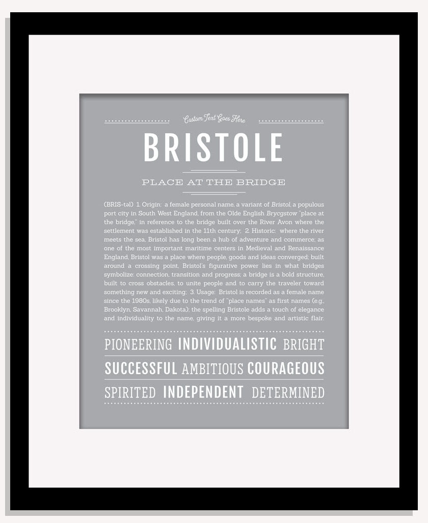 Bristole | Name Art Print