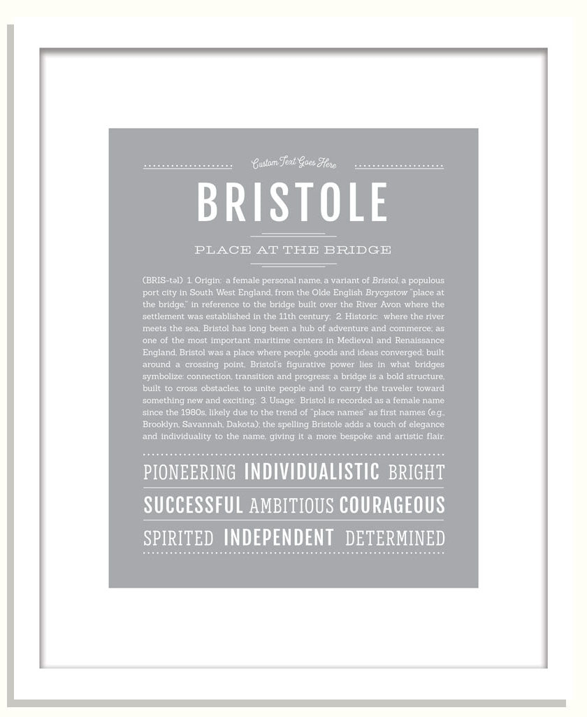 Bristole | Name Art Print