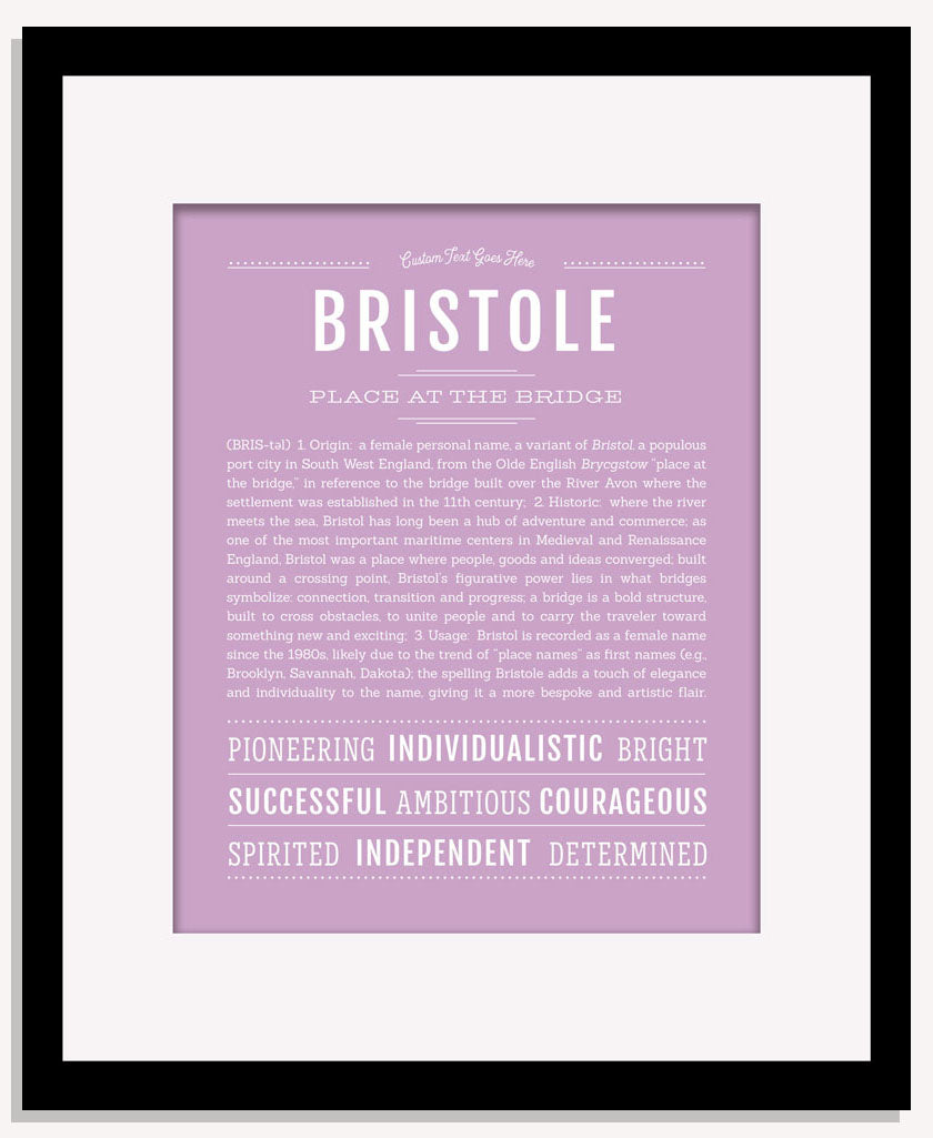 Bristole | Name Art Print