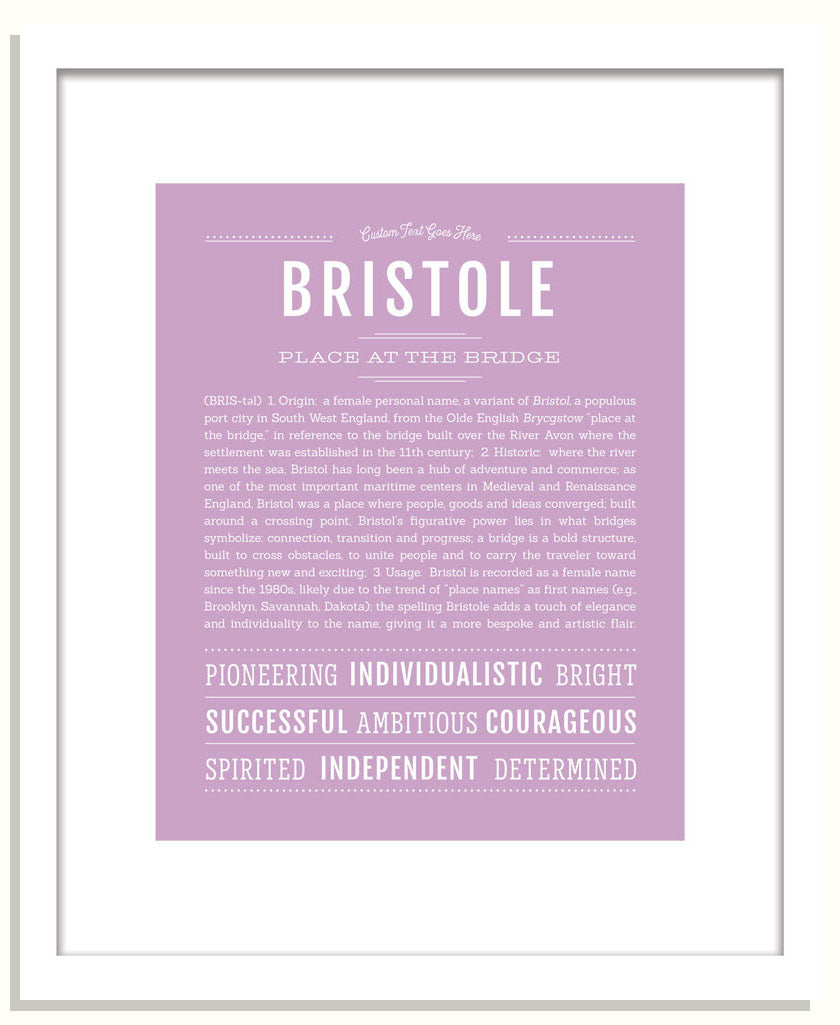 Bristole | Name Art Print