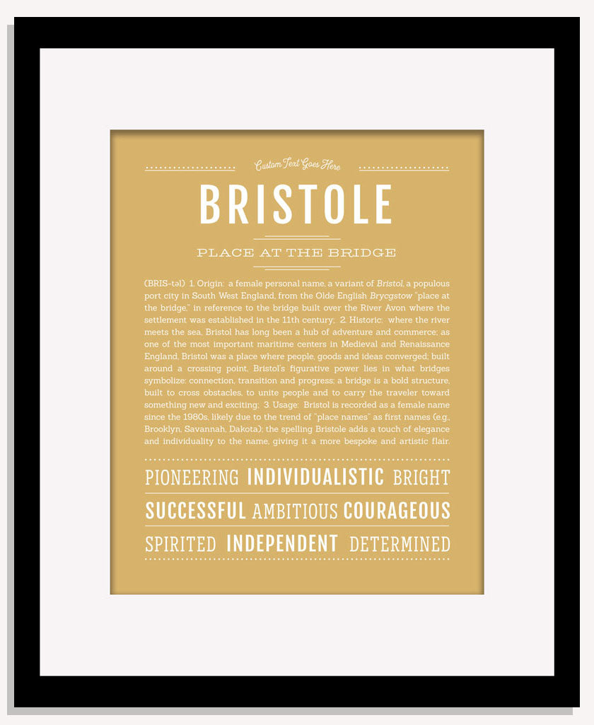 Bristole | Name Art Print