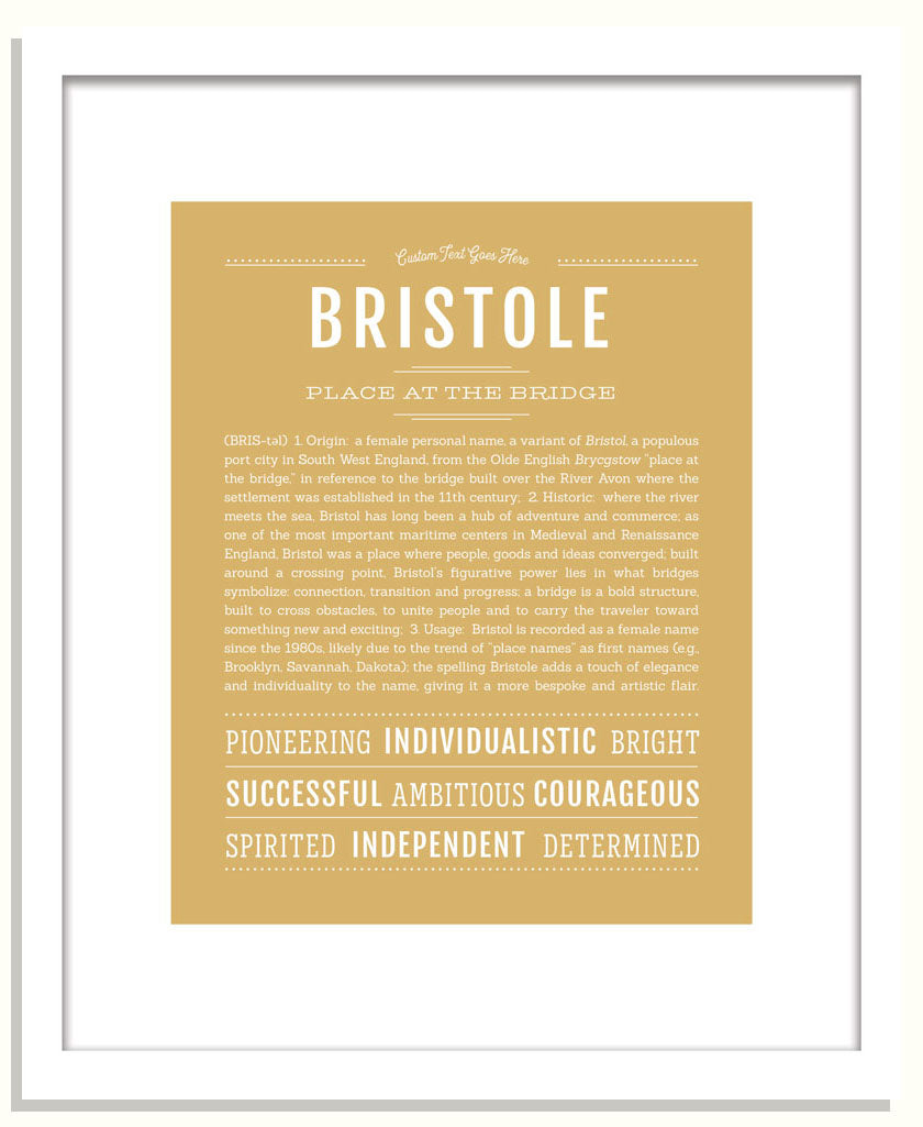 Bristole | Name Art Print